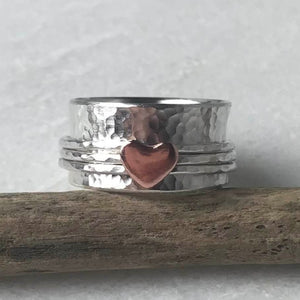 Copper Heart Spinning Ring