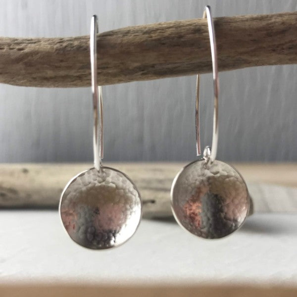Silver Disc Earrings