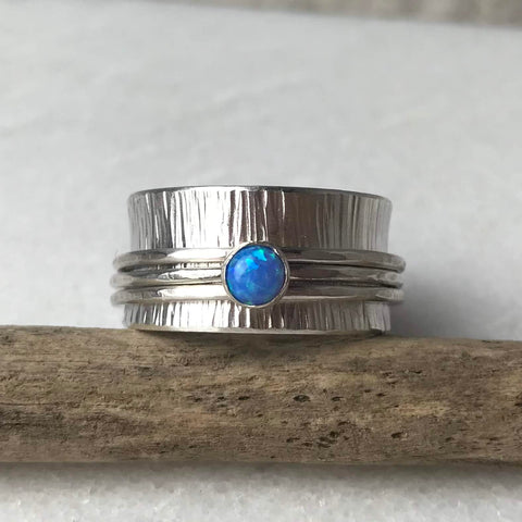 Blue Opal Spinning Ring