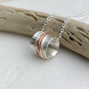 Copper & Silver Spinning Necklace