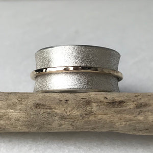 Frosted Silver Spinning Ring
