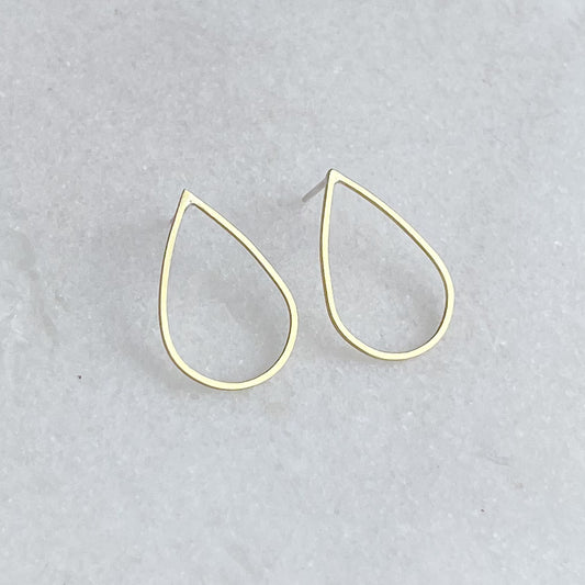 Brass Teardrop Earrings