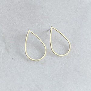 Brass Teardrop Earrings