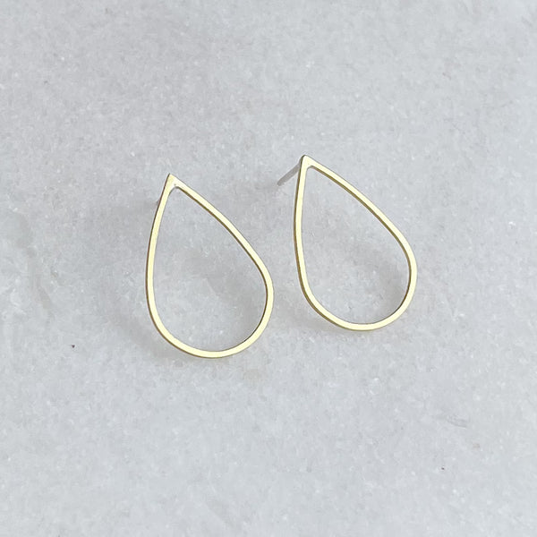 Brass Teardrop Earrings