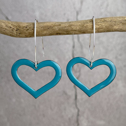 Sapphire Heart Earrings