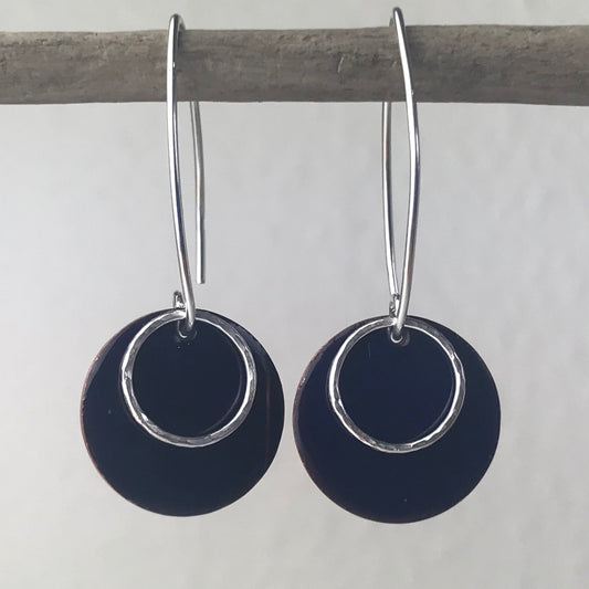 Mediterranean Blue Disc Earrings