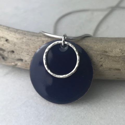 Mediterranean Blue Disc Necklace