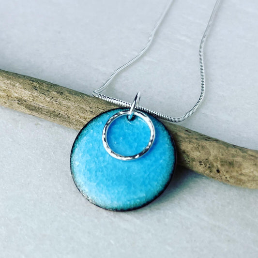 Turquoise Disc Necklace