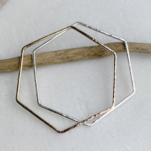 Gold & Silver Honeycomb Bangle