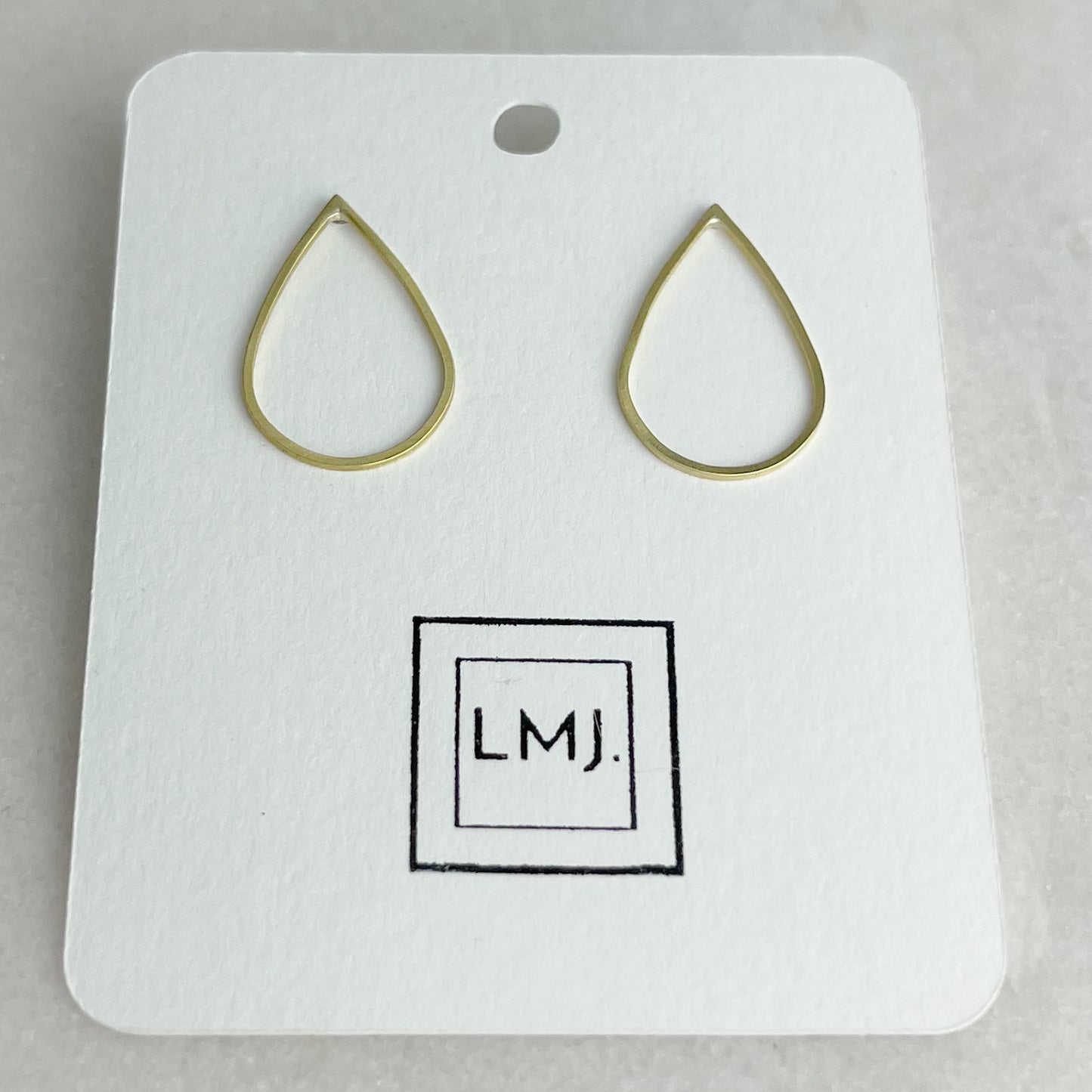 Brass Teardrop Earrings