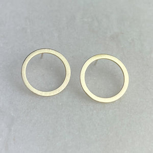 Brass Circle Earrings