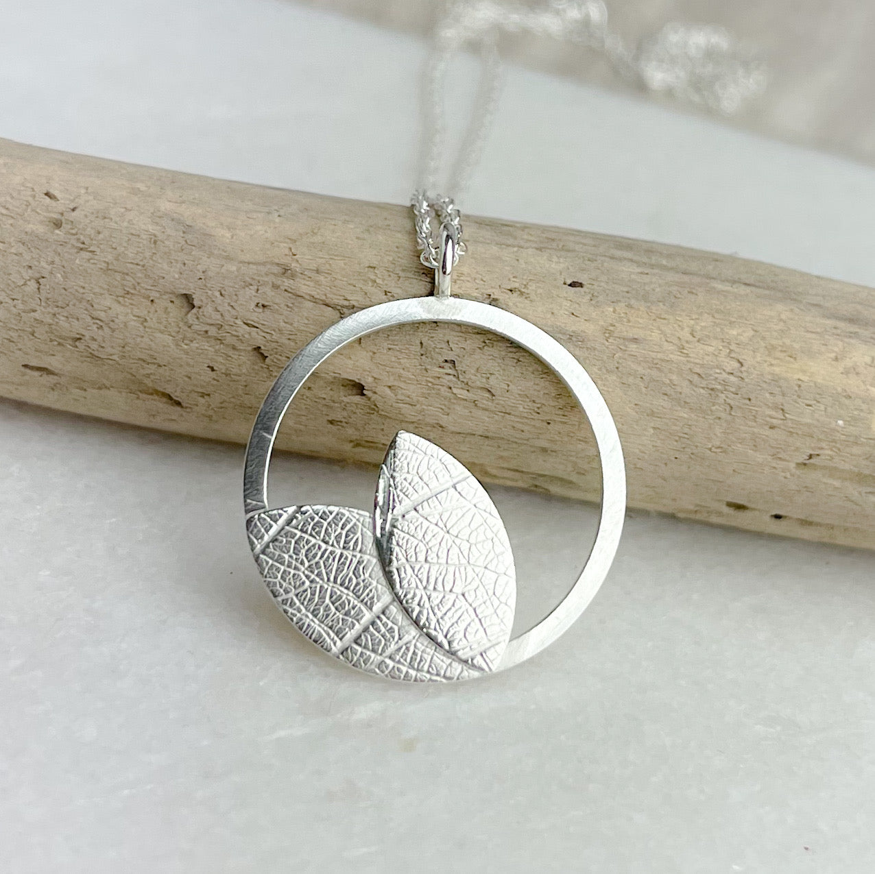 Leaf Hoop Necklace