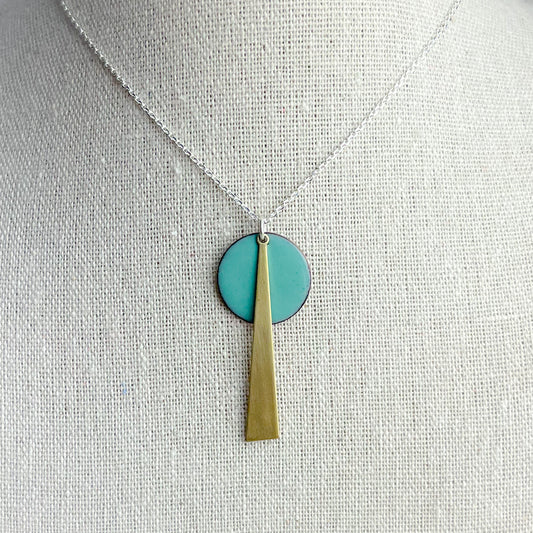 Sea Foam Geometric Necklace