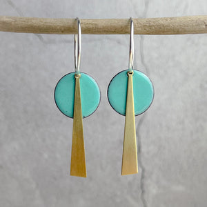 Sea Foam Geometric Hoop Earrings