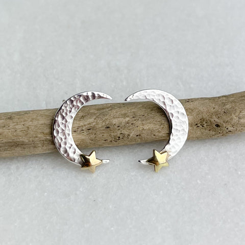Moon & Star Studs